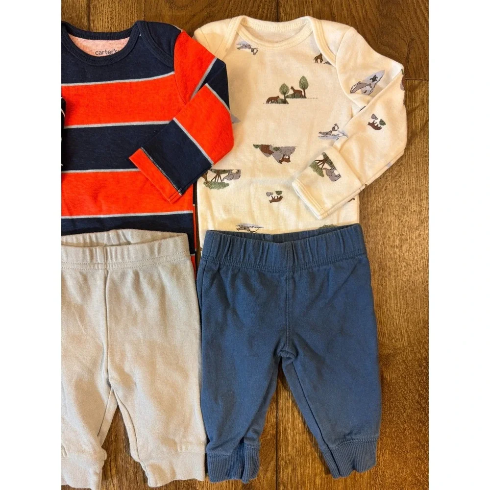 Carters‎ Baby Boy 3 Months Outfits Lot Sweat Pants L/S Bodysuits Shirts Clothes